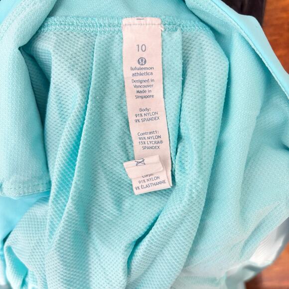 Lululemon Elevate Tank Angel Blue Tonka Stripe White Size 10 - Picture 7 of 7